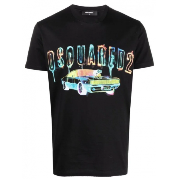 Camiseta Fast Car Dsquared2 Negro